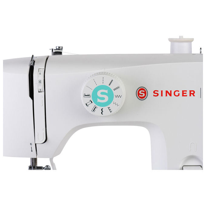 Singer M1505 Macchina da Cucire Elettrica 6 Punti Asola Automatica 4 Tempi Braccio Libero colore Bianco