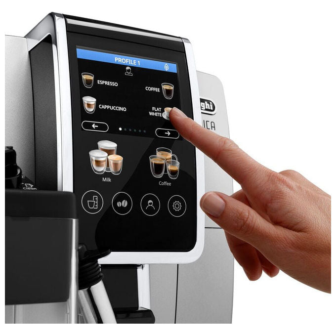 De'Longhi ECAM380.85.SB Dinamica Plus Macchina da caffe' Automatica 1,8 L 15 bar 1450 W LatteCrema Hot 24 bevande colore Nero Argento