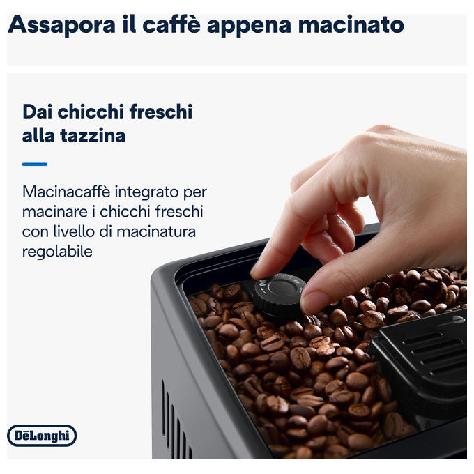 De'Longhi ECAM380.85.SB Dinamica Plus Macchina da caffe' Automatica 1,8 L 15 bar 1450 W LatteCrema Hot 24 bevande colore Nero Argento