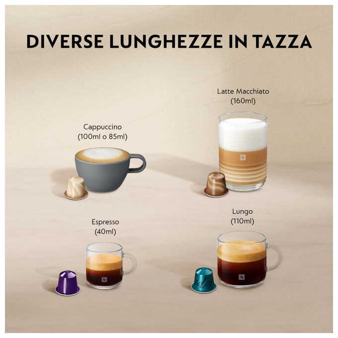 De'Longhi EN510.B Lattissima One Macchina da caffe' Automatica Capsule 1 L 19 bar 1450 W One-Touch colore Nero