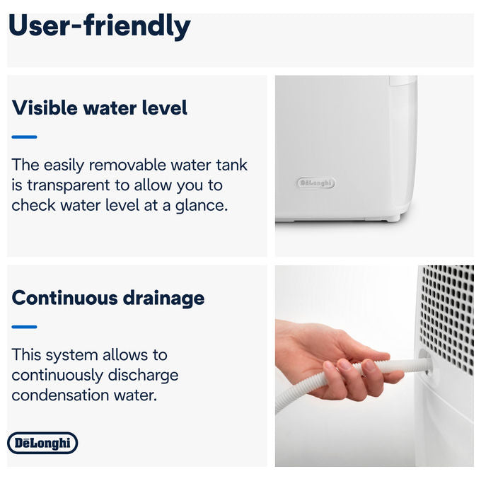 De'Longhi DEXD214RF Tasciugo AriaDry Multi Deumidificatore 14 L-24h Filtrazione 3 Azioni 40 dB 300 W colore Bianco