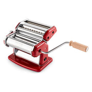 Imperia 4120 IPasta Classica Macchina per Pasta Manuale Acciaio Cromato 3 Formati 6 Spessori colore Rosso