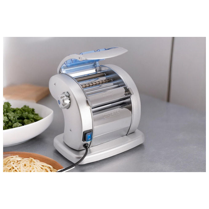 Imperia 3700 PastaPresto Macchina per la Pasta Elettrica 3 Formati 6 Spessori Sfoglia Made in Italy colore Grigio Argento