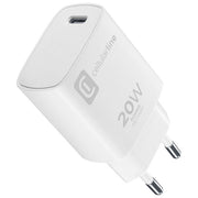 Cellularline, Caricabatteria da Rete, Usb-C 20W, Small, Bianco