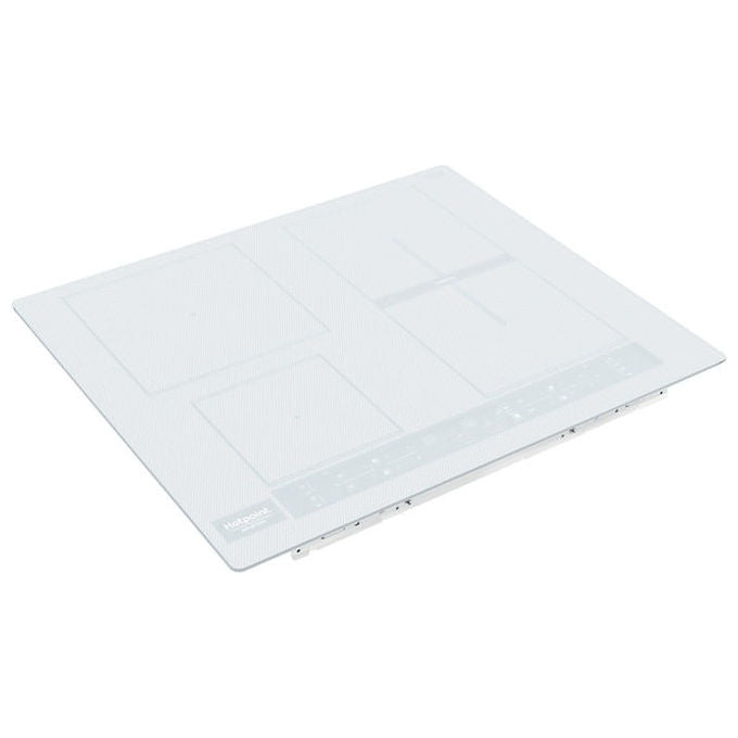 Hotpoint, Piano Cottura a Induzione HB 8460B NE-W, 59 cm, Bianco, 4 Zone, Comandi Touch