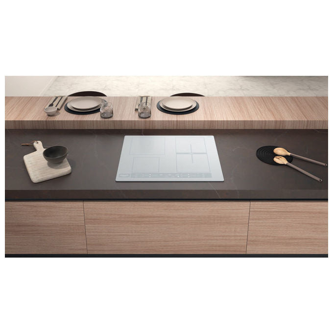 Hotpoint, Piano Cottura a Induzione HB 8460B NE-W, 59 cm, Bianco, 4 Zone, Comandi Touch