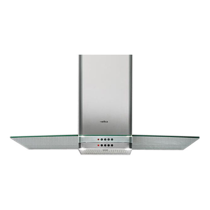 Elica T-Glass IX-Glass A-60, Cappa Aspirante a Parete, Acciaio Inox, 60 cm