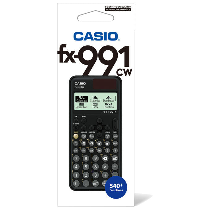 Casio, Calcolatrice Scientifica FX-991CW ClassWiz, Display LCD, Nero