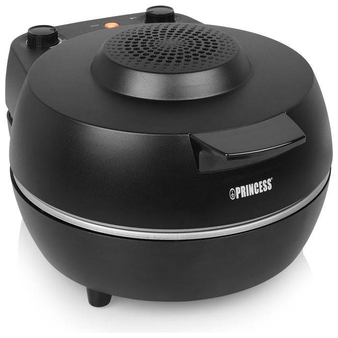 Princess 01.115005.01.001 Forno per Pizza Pro Pietra Ceramica 1200 W 400 °C Diametro 30 cm Timer Termostato colore Nero