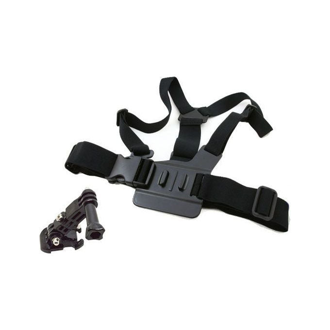 Reporter, Imbracatura Toracica per Fotocamera Sportiva GoPro, Regolabile, Nera
