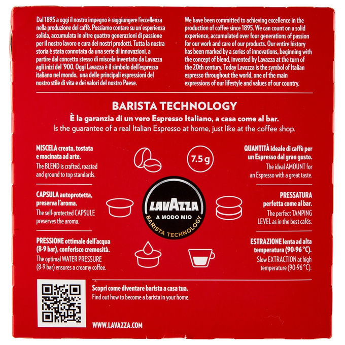 Lavazza A Modo Mio Qualita' Rossa, 54 Capsule Caffe' Espresso