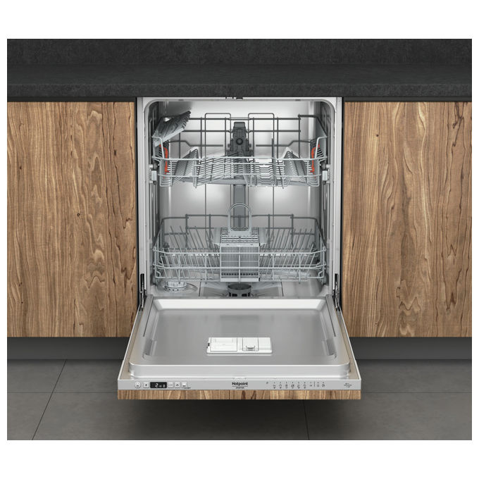 Hotpoint H2I HRD526 S Lavastoviglie Incasso a Scomparsa Totale 14 coperti Classe E 9 programmi Motore Inverter 46 dB (82x60x55 cm) colore Inox