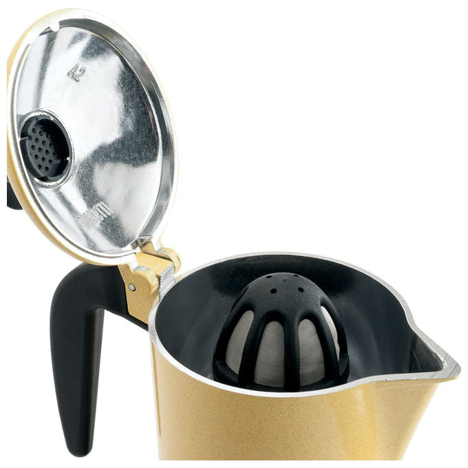 Bialetti, Moka Orzo Express Gran Gala 2 Tazze, Alluminio, Gialla