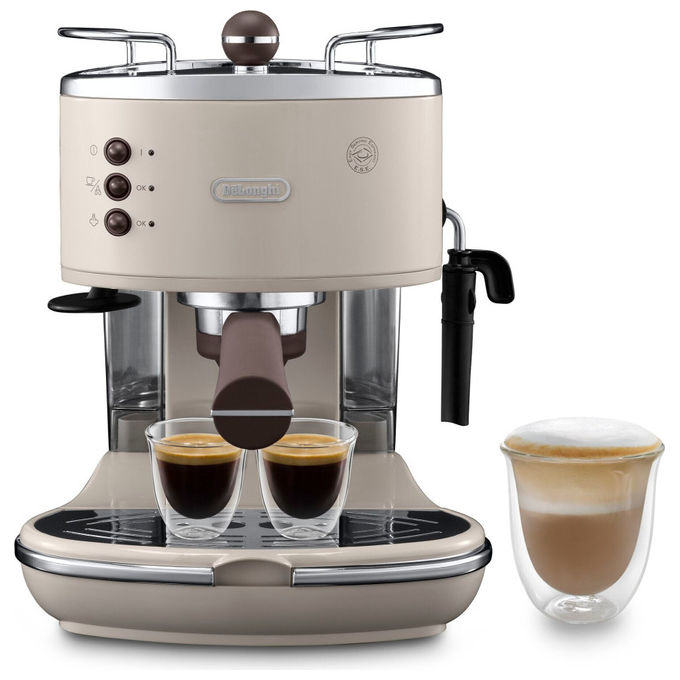 De'Longhi Icona Vintage ECOV 311.BG, Macchina Espresso, Beige, 1.4 L
