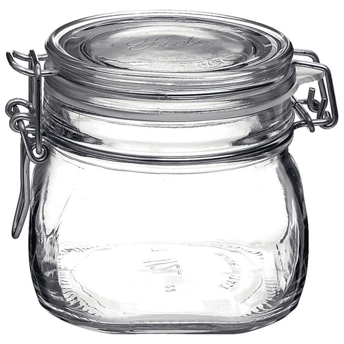Bormioli Rocco, Vaso Vetro Fido con Tappo Ermetico, 0.5 Litri