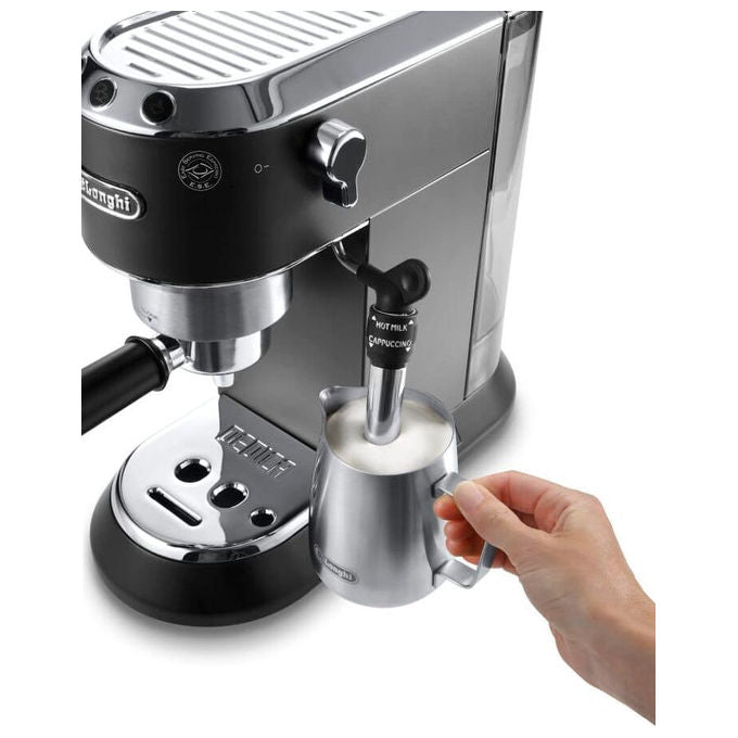 DeLonghi Dedica Style EC685.BK, Macchina Espresso Manuale, Nero-Cromo, 1.1L