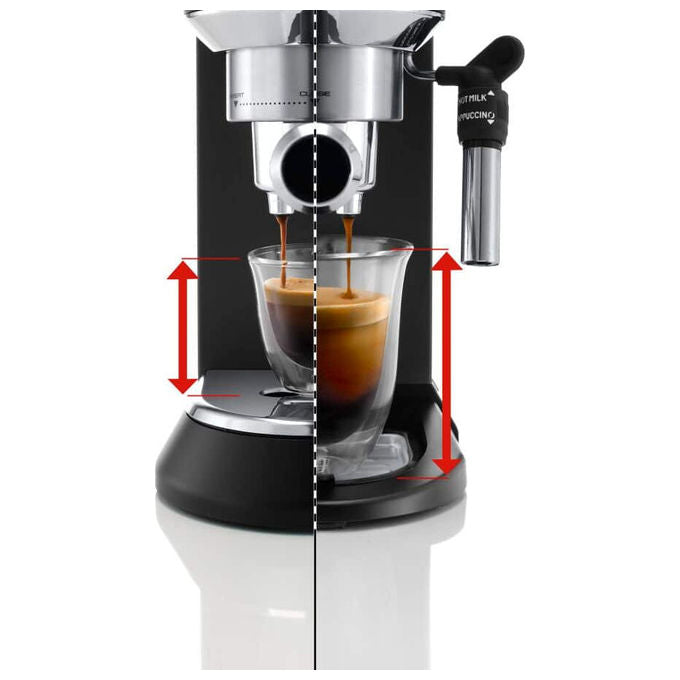 DeLonghi Dedica Style EC685.BK, Macchina Espresso Manuale, Nero-Cromo, 1.1L