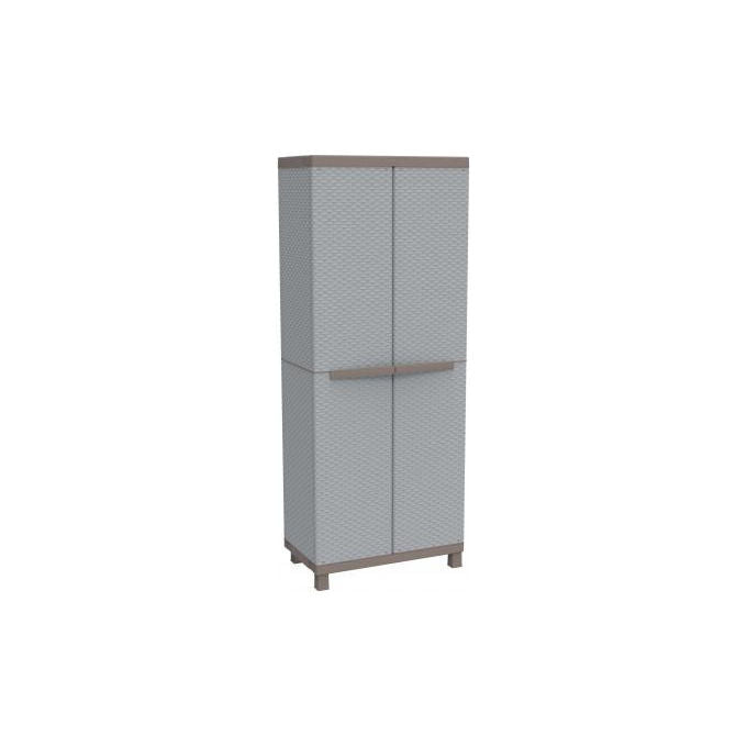Terry Store-Age, Armadietto C-Rattan 2680, 2 Ante, 3 Ripiani, Effetto Rattan