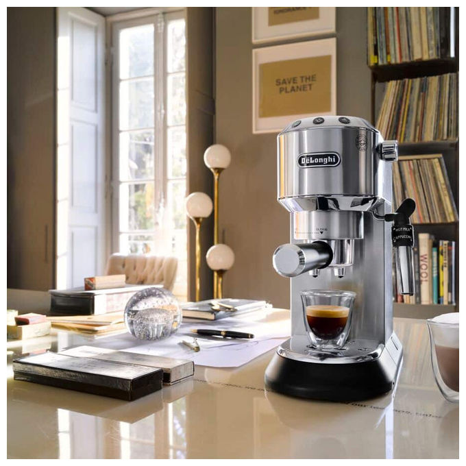 DeLonghi Dedica Style EC685.M, Macchina per Espresso Manuale-Automatica, Argento