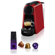 DeLonghi Essenza Mini EN 85.R, Macchina Caffe' Automatica, 0.6 L, Rosso-Nero