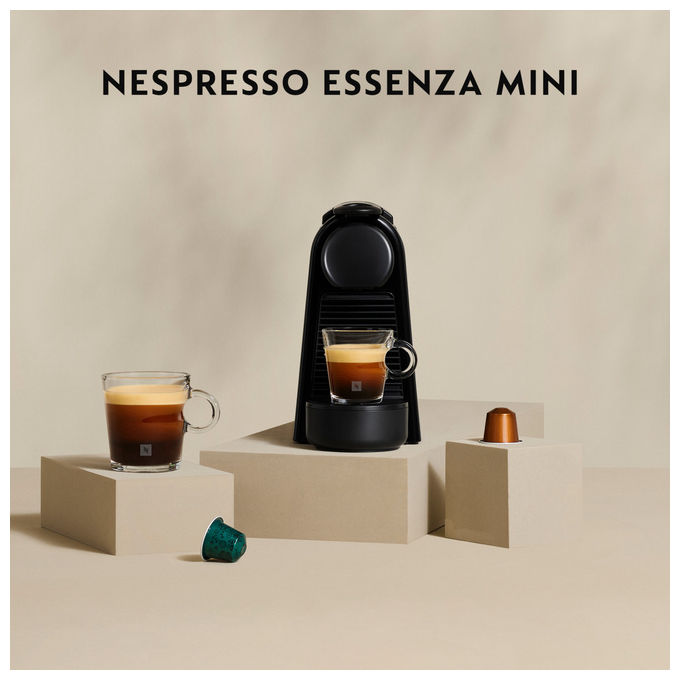 DeLonghi Essenza Mini EN 85.R, Macchina Caffe' Automatica, 0.6 L, Rosso-Nero