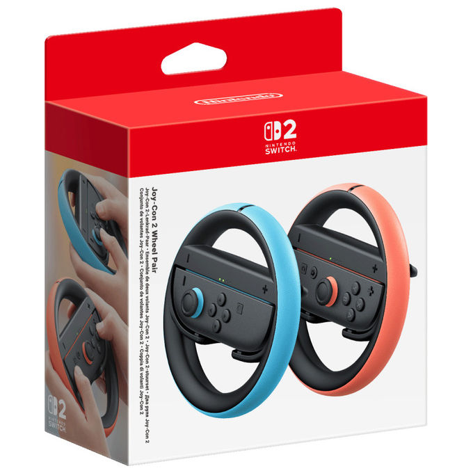 Nintendo Coppia Volanti Joy-Con 2 Simulatore di Guida Nero Blu Rosso