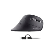Equip Mouse Ottico Verticale Ergonomico 7200 DPI 8 Pulsanti Nero