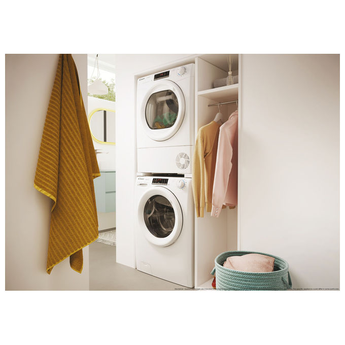 Candy CRO4 H7A2TE-S Smart Pro Asciugatrice Slim Pompa di Calore 7 Kg Classe E Wi-Fi Bluetooth 14 Programmi (85x60x48 cm) colore Bianco
