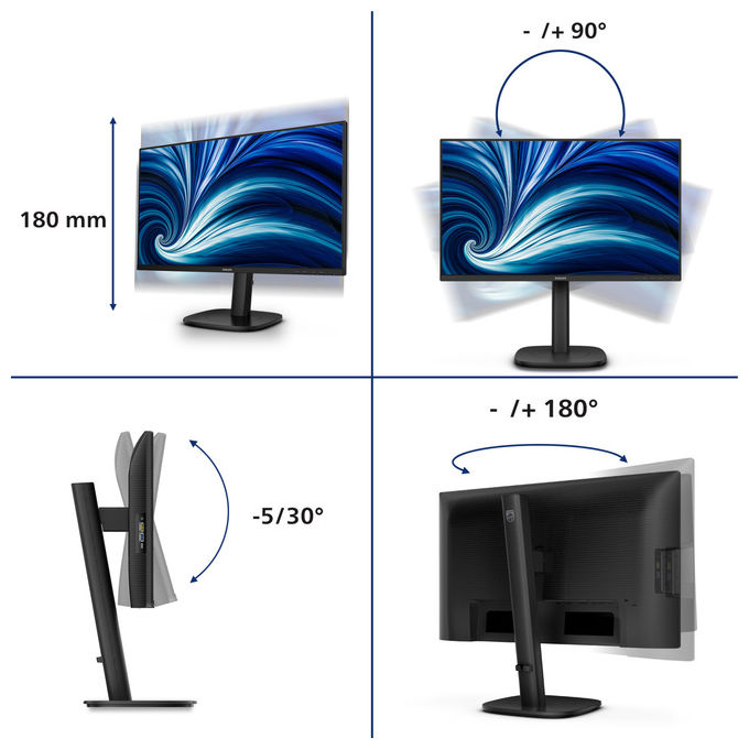 Philips Monitor 24B2N3200D 24 Pollici WUXGA IPS Altoparlanti