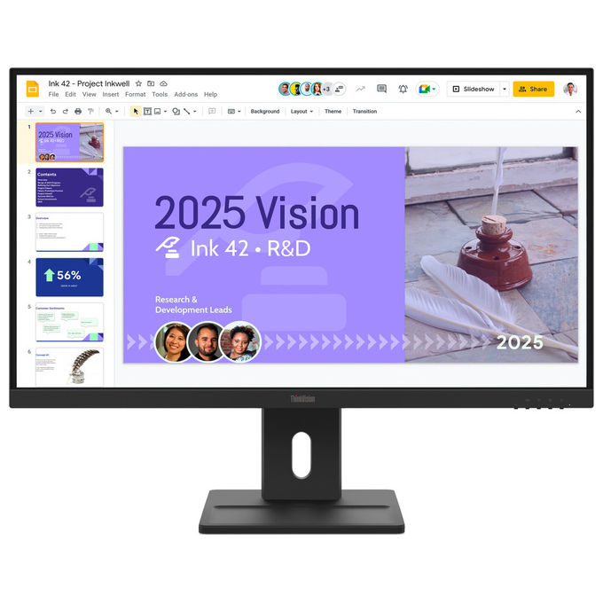 Lenovo, Monitor 27'' ThinkVision E27Q-40, Quad HD, 100 Hz, IPS, Nero