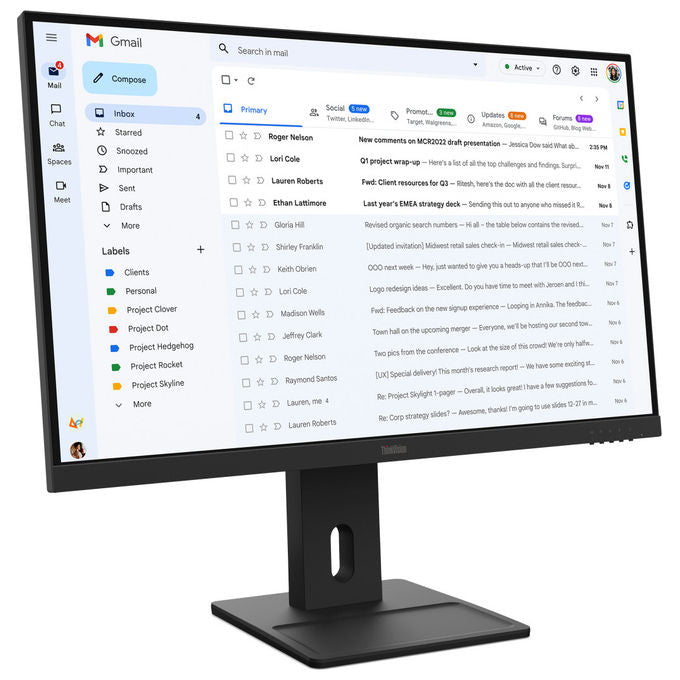 Lenovo ThinkVision E27-40, Monitor LED 27'' Full HD, IPS, Nero