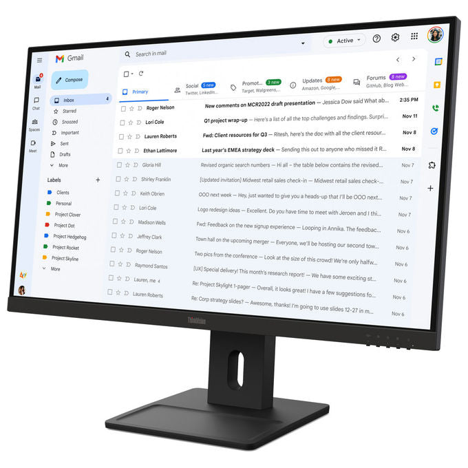 Lenovo ThinkVision E27-40, Monitor LED 27'' Full HD, IPS, Nero