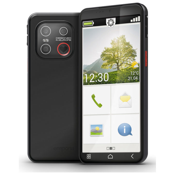 Emporia E7LT.V1.BK.01 emporiaSMART.7lite Smartphone Android 15 6 GB RAM 128 GB 4G NFC IP54 colore Nero