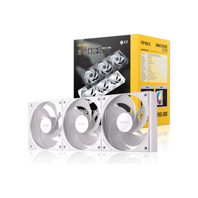Antec Ventola per PC 12cm ARGB C120R White 3 Pezzi