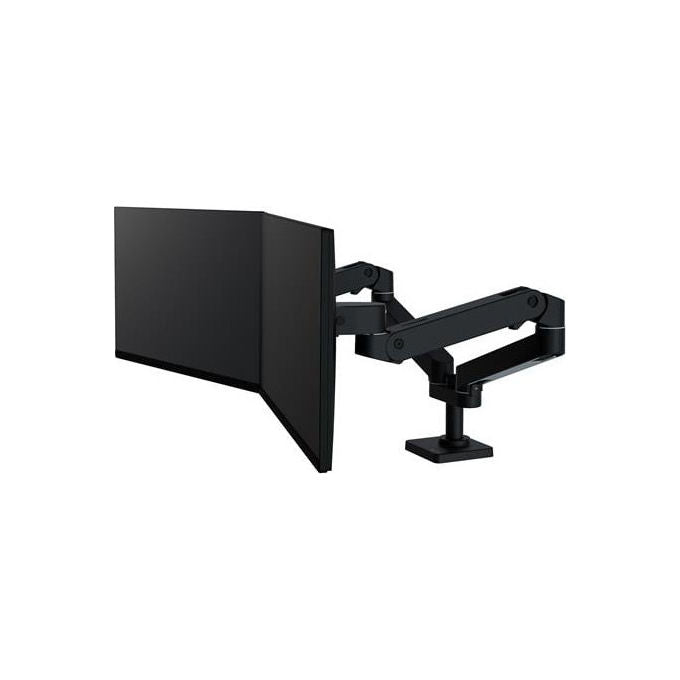 Ergotron, Supporto TV da Scrivania LX Pro, 27'', Nero, Supporto Doppio Affiancato, 45-686-292