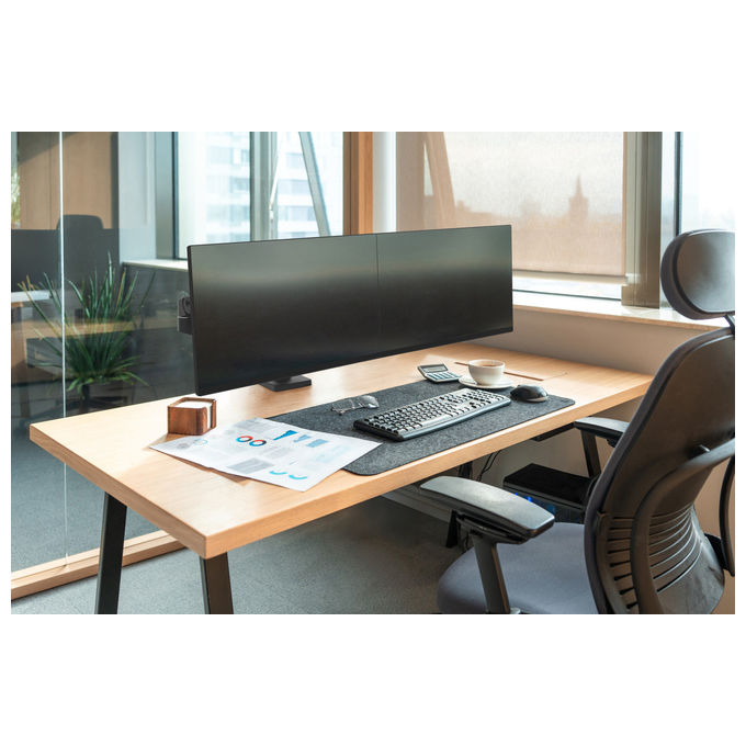 Ergotron, Supporto TV da Scrivania LX Pro, 27'', Nero, Supporto Doppio Affiancato, 45-686-292