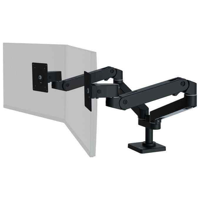 Ergotron, Supporto TV da Scrivania LX Pro, 27'', Nero, Supporto Doppio Affiancato, 45-686-292