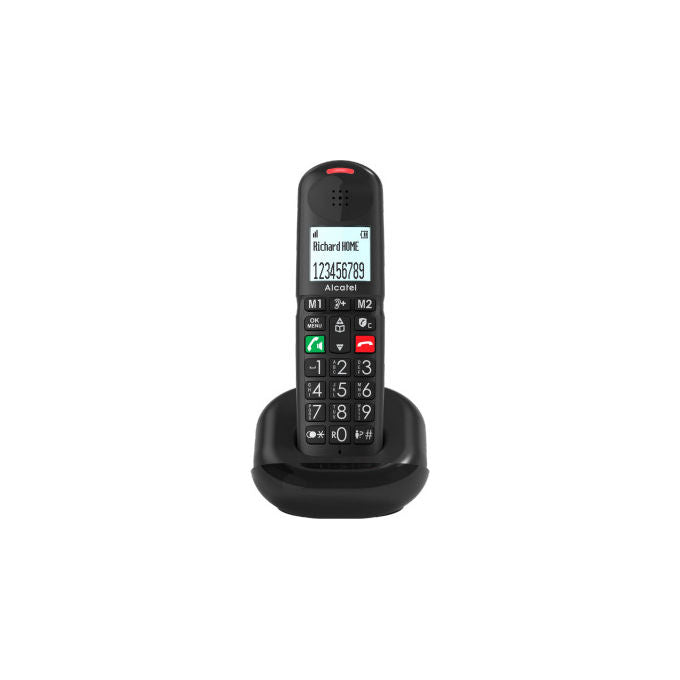 Alcatel ATL1428391 XL685 Telefono Cordless DECT Tasti Grandi Display XL Retroilluminato Boost Audio Vivavoce Blocco Chiamate colore Nero