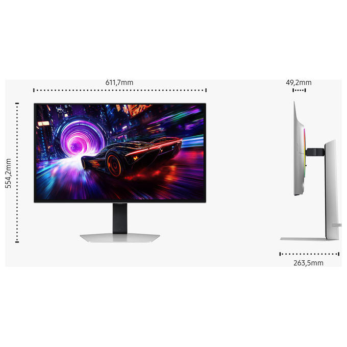 Samsung Monitor Gaming Odyssey OLED G8 G81SF 27'' UHD Argento