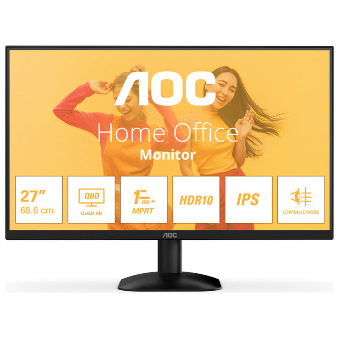 Aoc, Monitor Pc 27 Pollici QHD, Led Nero, Q27B35E