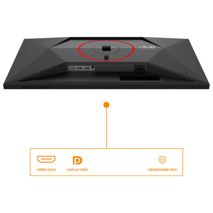 AOC, Monitor PC 27'' QHD, LED IPS Fast 240Hz, Nero Rosso
