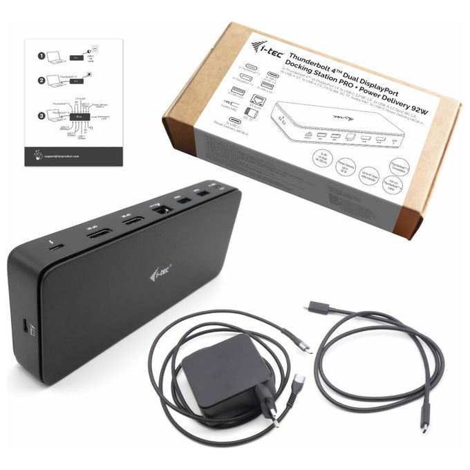 I-tec Docking Station Thunderbolt 4 Dual DisplayPort 92W Nero