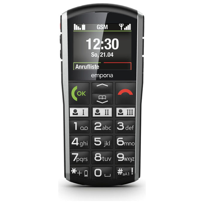 Emporia V27.V3.BK.01 Simplicity Telefono Cellulare 2G Dual SIM Tasti Grandi Radio FM IP54 colore Nero Argento