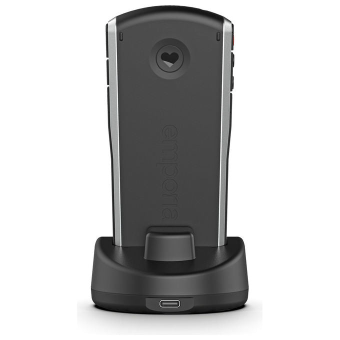 Emporia V27.V3.BK.01 Simplicity Telefono Cellulare 2G Dual SIM Tasti Grandi Radio FM IP54 colore Nero Argento