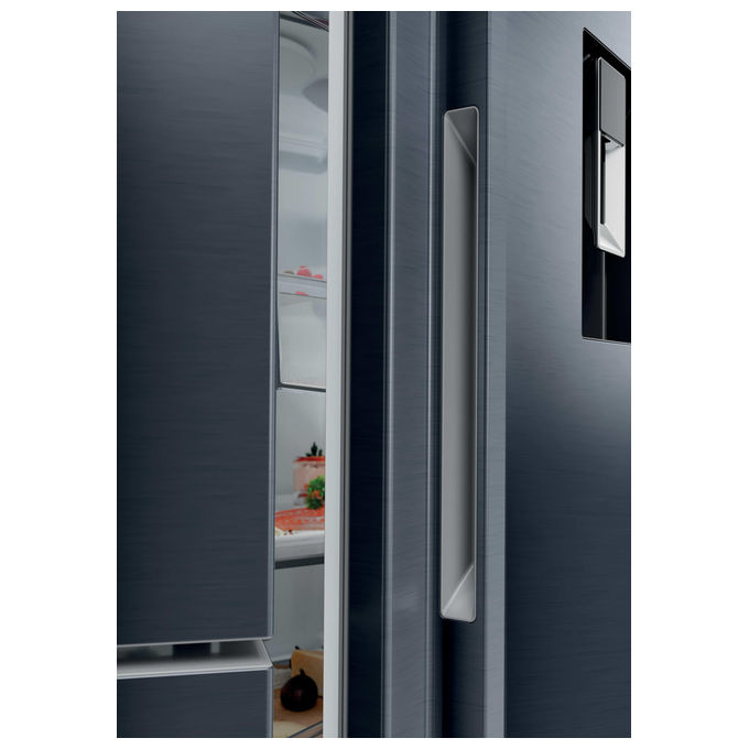Haier HSPR79F18EWMB Frigorifero Side by Side 573 L 177 cm Classe E No Frost Dispenser Acqua e Ghiaccio 37 dB colore Nero