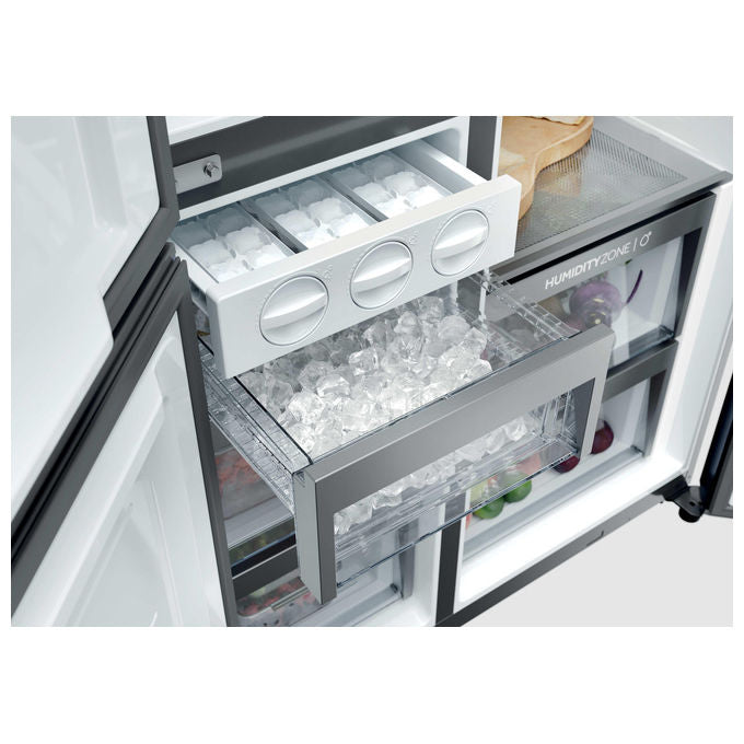 Haier HSPR79F18EWMB Frigorifero Side by Side 573 L 177 cm Classe E No Frost Dispenser Acqua e Ghiaccio 37 dB colore Nero