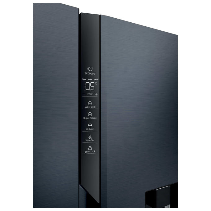 Haier HSPR79F18EWMB Frigorifero Side by Side 573 L 177 cm Classe E No Frost Dispenser Acqua e Ghiaccio 37 dB colore Nero