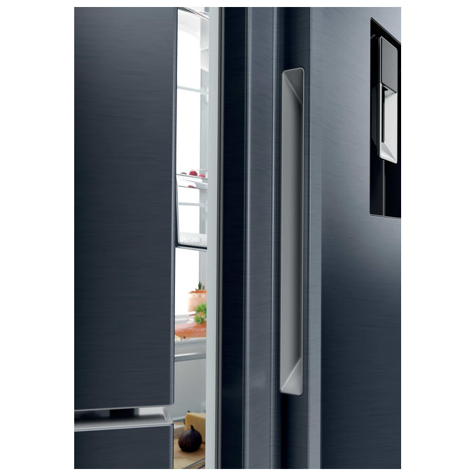 Haier HSPR79F18EWMB Frigorifero Side by Side 573 L 177 cm Classe E No Frost Dispenser Acqua e Ghiaccio 37 dB colore Nero