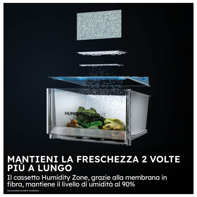 Haier HSPR79F18EWMB Frigorifero Side by Side 573 L 177 cm Classe E No Frost Dispenser Acqua e Ghiaccio 37 dB colore Nero