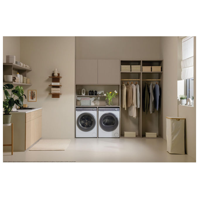 Haier HD100-C367U1 X Series 7 Asciugatrice Pompa di Calore 10 Kg Classe C Wi-Fi Ion AirFresh (85x59,5x68,5 cm) colore Bianco